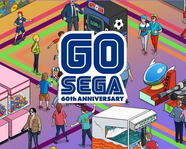 sega celebrating its birthday with a drawing similar to a where's waldo drawing but filled with sega's loved characters such as majima goro